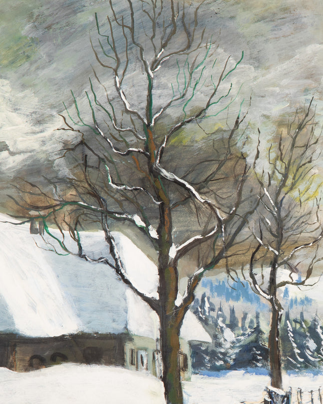Dick Landsman (1922-) Winterlandschap