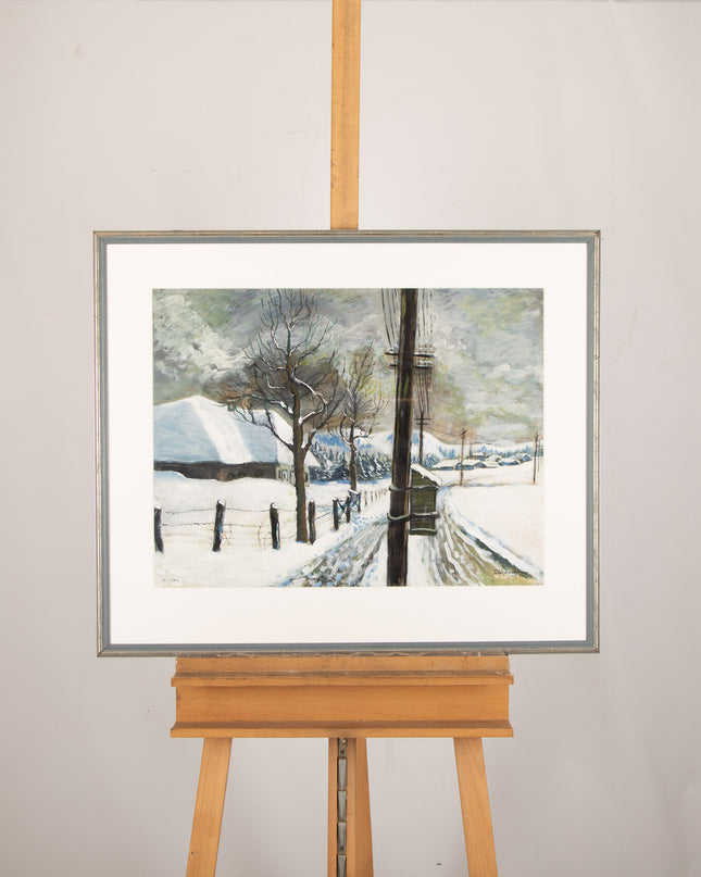 Dick Landsman (1922-) Winterlandschap