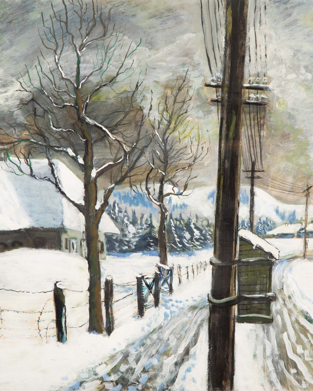 Dick Landsman (1922-) Winterlandschap