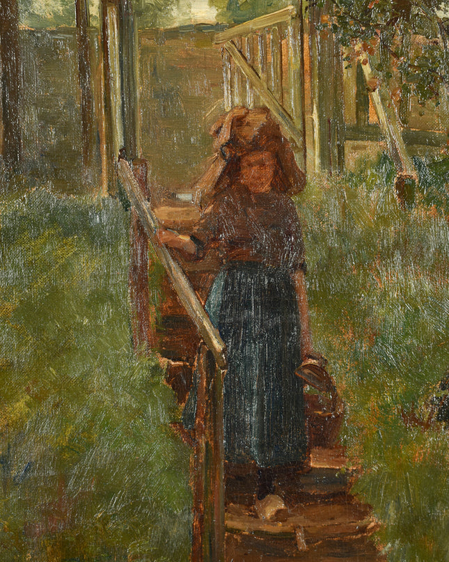 Henricus Joannes Mélis (1845-1923) Jonge dame op trap