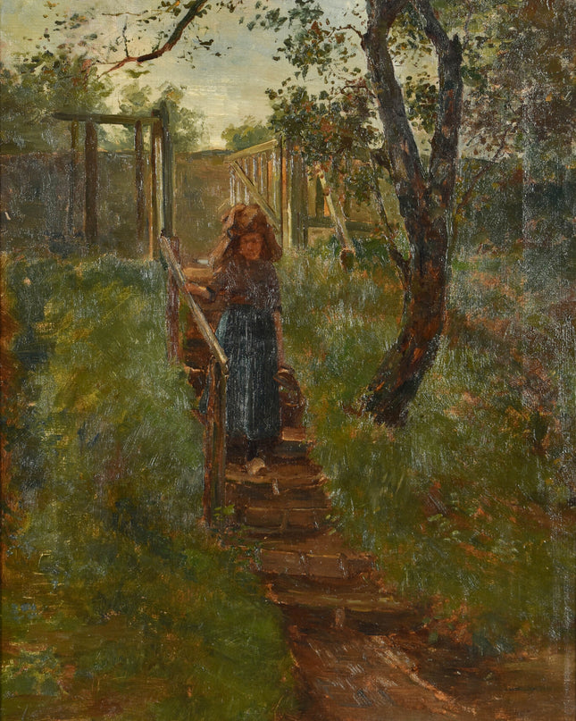 Henricus Joannes Mélis (1845-1923) Jonge dame op trap