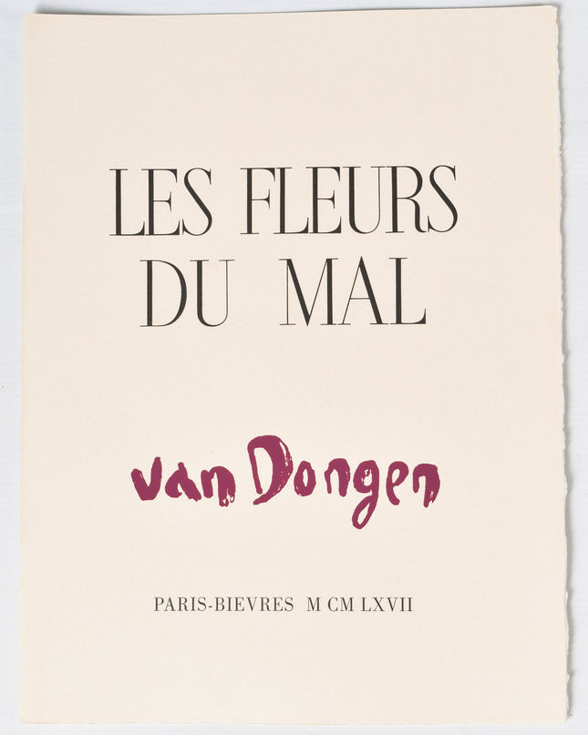 Kees van Dongen (1877-1968) Les Fleurs du Mal