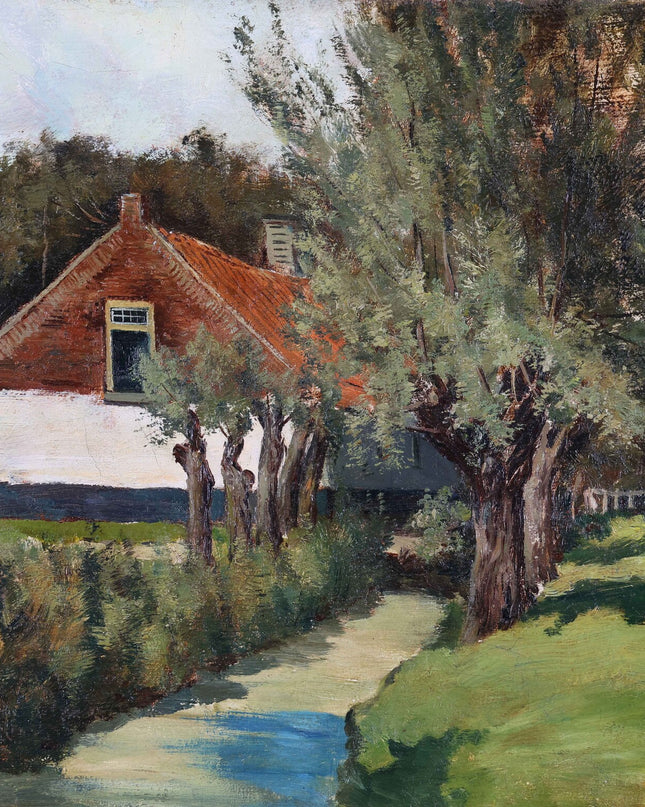 Leo Grijseels (1884-1966) Boerderij langs een beek