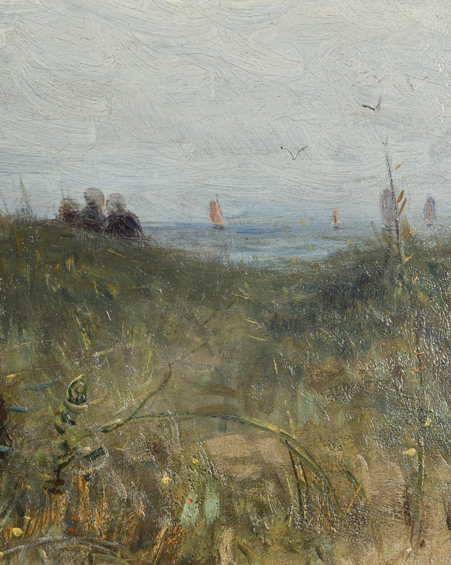Moeder met kind in de duinen