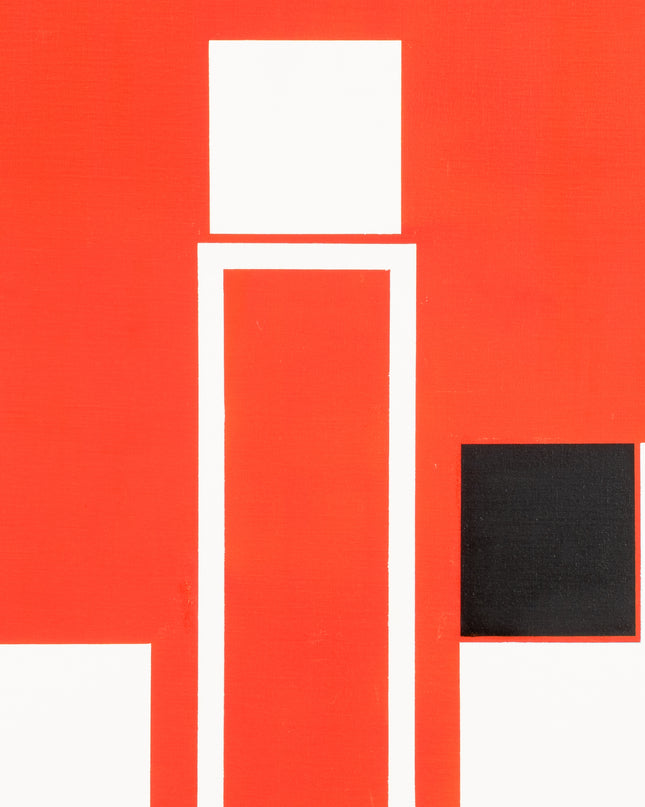 Nic Blans Staand in rood