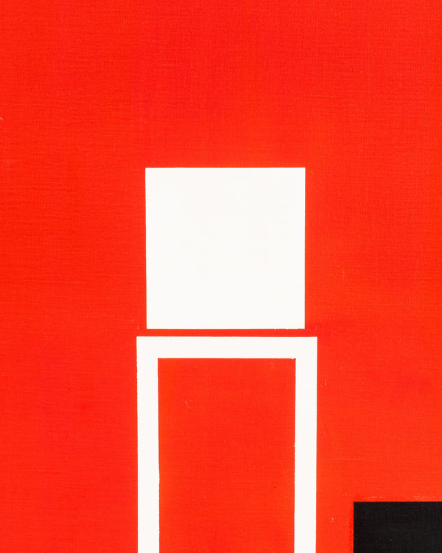 Nic Blans Staand in rood