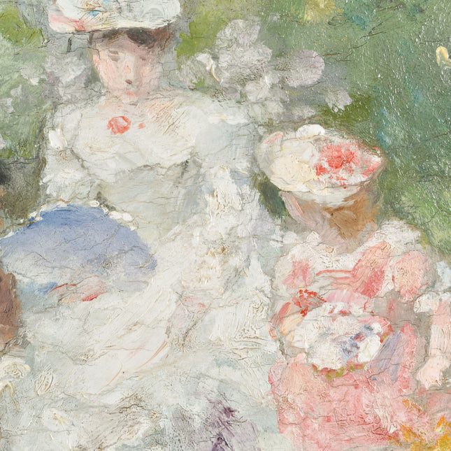 Nicolas Crabeels (1829-1896) Zomermiddag in de tuin met de hele familie