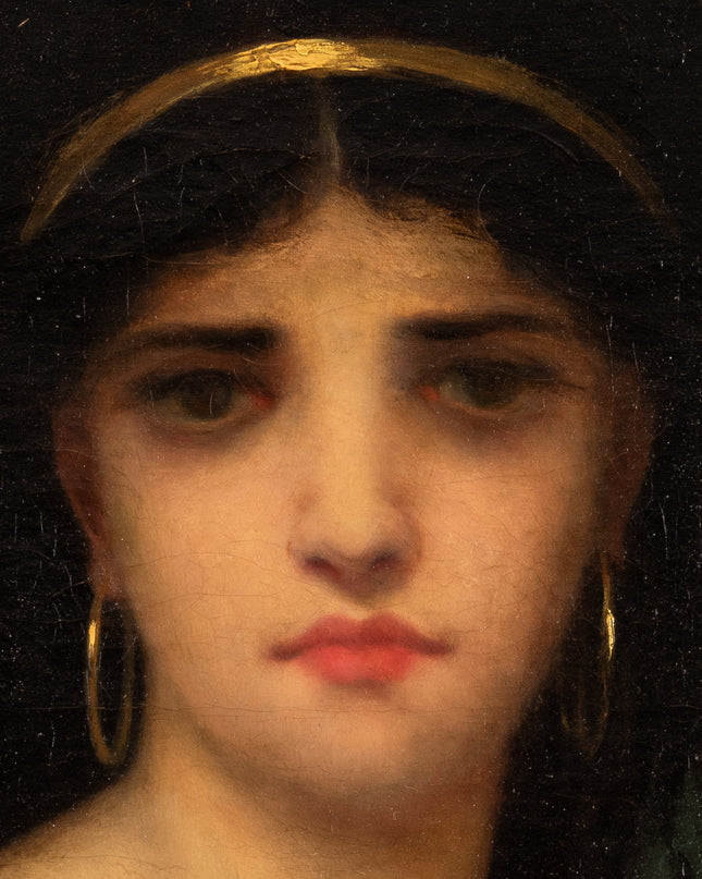 Paul Desire Trouillebert (1826-1900) Portrait d'une jeune femme
