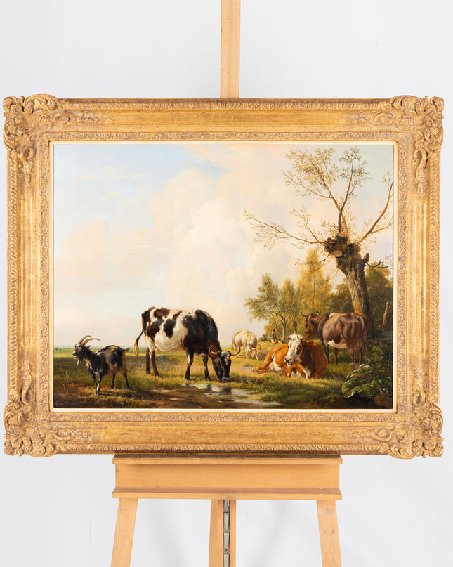 Pieter Gerardus van Os (1776-1839) Koeien en herder in de wei