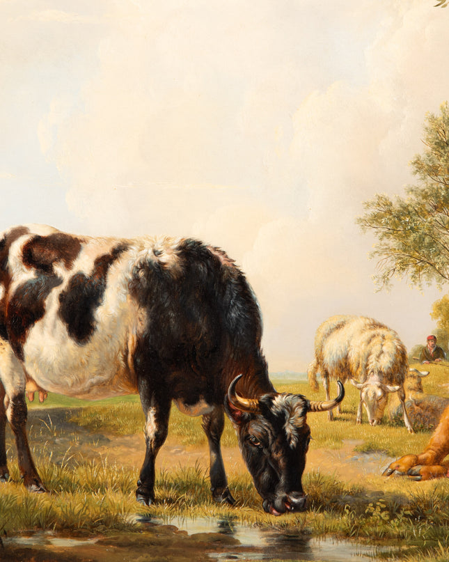 Pieter Gerardus van Os (1776-1839) Koeien en herder in de wei