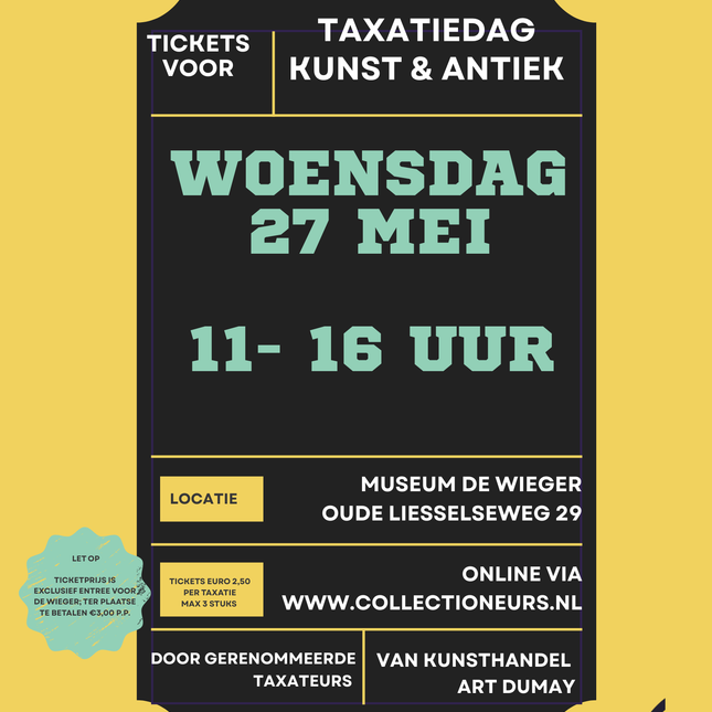 Taxatiedag Museum de Wieger - Deurne - woensdag 27 Mei 2026